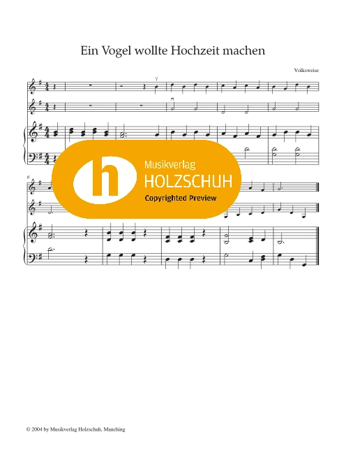 Ein Vogel wollte Hochzeit machen